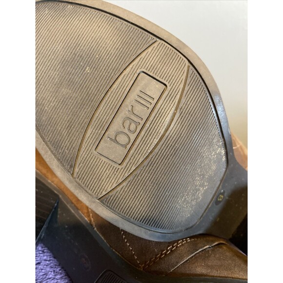 Bar‎ III Jillian Brown Distressed Leather Ankle Boots Heels Women's Size 8m - Picture 9 of 9